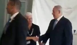 #شاهد نتنياهو يعبر عن سعادته برقصة خلال توجهه لمكتبه، قبيل يوم من نقبل السفارة الأمريكية إلى القدس المحتلة. 
#القدس_عاصمة_فلسطين