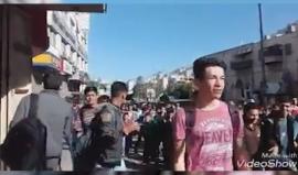 #شاهد احتجاج لطلبة الثانوية العامة في نابلس للمطالبة بتعديل جدول الامتحانات