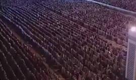 #شاهد الشيخ عمر القزابري امام مسجد الحسن الثاني في مدينة الدار البيضاء بالمغرب يدعو للمحاصرين في غزة