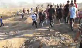 #مباشر مواجهات من نقطة الصفر بين المتظاهرين وقوات الاحتلال شرق مدينة غزة