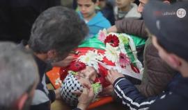 جانب من تشييع جثمان الشهيد حسين سالم ابو غوش في مخيم قلنديا شمال القدس