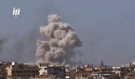 مشاهد لعدد من صواريخ الفيل والبراميل المتفجرة التي ألقتها قوات النظام على أحياء درعا البلد