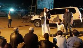 كلمة عضو المكتب السياسي لحركة حماس خليل الحية خلال أداء صلاة التراويح في مخيم العودة شرق غزة