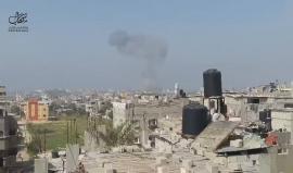 طائرات الاحتلال تشن غارات على موقع للمقاومة على المدخل الغربي للنصيرات وسط قطاع غزة