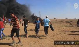 #شاهد مشاهد حية من المواجهات التي اندلعت شرق غزة و مشاهد قوية لصمود الشباب الثائر امام بطش الاحتلال 
تصوير عبد الرحمن الكحلوت