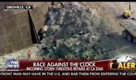 الأمطار تعيق ترميم أطول سد في الولايات المتحدة قرب أوروفيل في شمال كاليفورنيا المهدد بالإنهيار