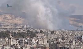 #عاجل | النظام السوري يقصف بصواريخ الفيل حي تشرين في دمشق