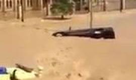 #شاهد سيول جراء الأمطار في مدينة الدلم السعودية