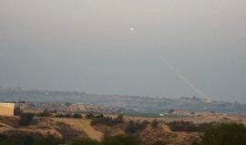 #شاهد الاحتلال ينشر فيديو لـ صاروخ تجريبي أطلقته المقاومة من شمال قطاع غزة صوب البحر قبل يومين