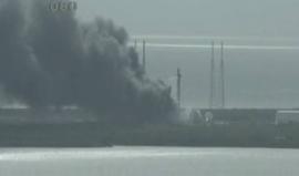 #عاجل 
#شاهد .. انفجار المنصة خلال عملية إطلاق القمر الصناعي الصهيوني " عاموس 6 " في  ولاية فلوريدا الأمريكية .