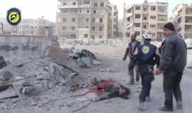 مشاهد من القصف على حي الأنصاري في مدينة #حلب المحاصرة