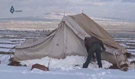 ريف درعا ..الثلج يفاقم مأساة النازحين