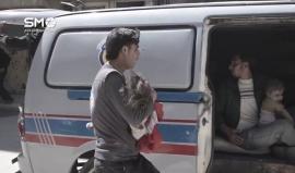 أطفال في مرمى استهداف طائرات الأسد بمدينة دوما في الغوطة الشرقية بريف دمشق