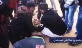 #شاهد عشرات الإصابات إثر إلقاء قوات الاحتلال غازات خانقة على الشبان قرب السياج الفاصل شرق رفح جنوب قطاع غزة . 
تصوير ملاحي سرحان