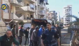 إصابات جراء القصف المتواصل على #حي_الوعر المحاصر في مدينة #حمص