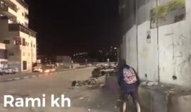 #شاهد من المواجهات المندلعة على حاجز مخيم شعفاط شمال القدس المحتلة.