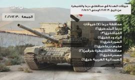 خروقات الهدنة في محافظتي درعا والقنيطرة من الفترة 30-12-2016 وحتى 6-1-2017