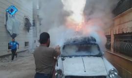 بقنابل الفسفور المحرمة دوليا.. #روسيا تقصف مدينة كفر حمرة بريف #حلب الشمالي
تصوير: وكالة ثقة