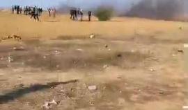 #فيديو للمظاهرات الغاضبة شرق خانيونس على حدود جنوب القطاع