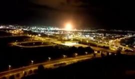 اندلاع حريق قرب مصافي النفط في حيفا قبل قليل.
