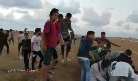 من مسافة صفر.. هكذا قمعت قوات الاحتلال المشاركين بمسيرة العودة شرق خانيونس جنوب قطاع غزة بالأمس