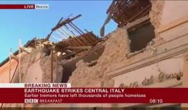 مشاهد أولية في أعقاب زلزال قوي ضرب مدن جنوب ووسط ايطاليا بقوة 6.6 صباح اليوم