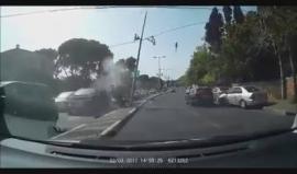 #شاهد حادث مروري في حيفا المحتلة