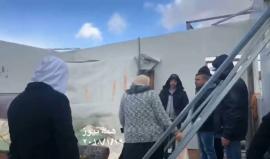 انهيار سطح منزل عائلة الفاخوري في حي باب حطة بالقدس المحتلة بفعل الرياح الشديدة.