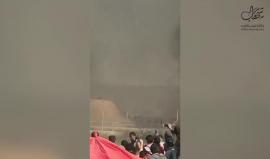 #فيديو تكبيرات المتظاهرين المشاركين في مسيرات العودة شرق غزة