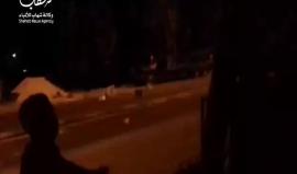 جانب من تصدي الشبان الفلسطينيين لاقتحام قوات الاحتلال لـ مخيم نور شمس شرق طولكرم ليلا