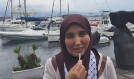 #شاهد | كلمة احدى المشاركات في سفن #أمل_وزيتونة لكسر الحصار البحري المفروض من الاحتلال على قطاع غزة