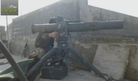 #شاهد| الثوار يستهدفون مجموعة من الضباط والعساكر بصاروخ تاو في شليوط بريف #حماة