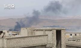 #شاهد | تواصل الاشتباكات بين قوات النظام والمعارضة في حي جوبر بدمشق .