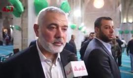 ماذا قال رئيس المكتب السياسي لحماس، إسماعيل هنية خلال تشييع جثمان الشهيد الصحافي، ياسر مرتجى الذي ارتقى برصاص الاحتلال أمس