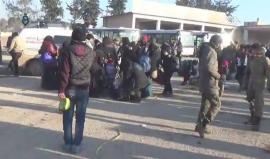 #شاهد اللحظات الأولى لـ وصول الأهالي المحاصرين في حلب إلى الريف الغربي