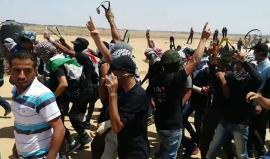 #شاهد| وحدة الكوشوك في مخيم العودة شرق #خانيونس في الجمعة السابعة لمسيرات العودة