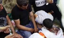 تشييع جثمان الشهيد رامي صبارنة في بلدة بيت أمر شمال الخليل، ظهر اليوم بعد تسليم جثمانه من قبل قوات الاحتلال .