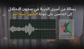 رسالة من الأسرى الفلسطينيين داخل سجون الاحتلال بمناسبة يوم الأسير الفلسطيني عبر موجة #مليون_سنة_أسر الإذاعية