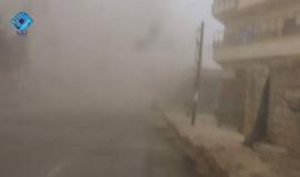 اللحظات الأولى عقب غارات جوية على مدينة دارة عزة بريف #حلب الغربي