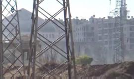 حلب- أصوات الإشتباكات العنيفة الدائرة بين قوات المعارضة والنظام في جمعية الزهراء