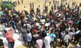 الان حرق علم الصهاينة...من شرق جباليا