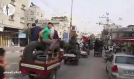 #شاهد | مناورة نقل اطارات الكوشوك من كافة أرجاء المحافظة الوسطى ونقلها لمخيم العودة شرق البريج . 
#مسيرات_العودة_الكبرى 
#أنا_راجع