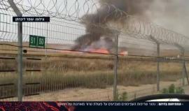 #شاهد الحرائق في غلاف غزة بفعل الطائرات الورقية الحارقة