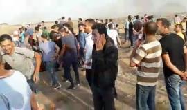 المواجهات المندلعة شرق مدينة غزة