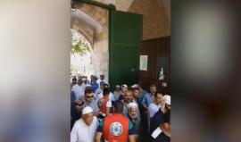 #شاهد توافد المصلين الى المسجد الأقصى المبارك لصلاة الجمعة الثانية من رمضان