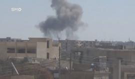 سوريا - ريف درعا :غارة جوية نفذها الطيران الحربي على بلدة اليادودة