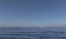 #شاهد روسيا تطلق صواريخ "كاليبر" صوب مواقع لداعش قرب تدمر