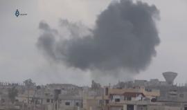 #شاهد غارات جوية روسية تستهدف أحياء درعا البلد