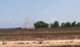 #فيديو تجدد الحرائق في منطقة كيسوفيم قرب حدود قطاع غزة بفعل البالونات الحارقة