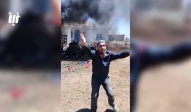 جثث الضحايا متفحمة.. 
#شاهد الطائرات الروسية تستهدف النازحين في ريف #درعا الشرقي